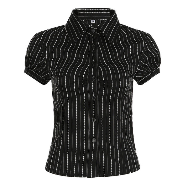 Women's American-style Fashion Striped Shirt