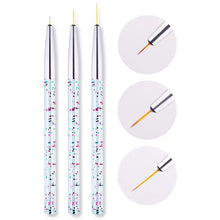 3Pcs French Stripe Nail Art Liner Brush Set