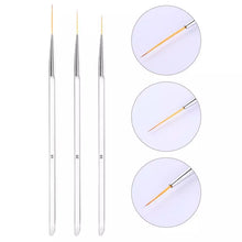 3Pcs French Stripe Nail Art Liner Brush Set