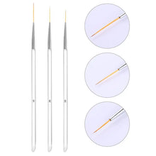 3Pcs French Stripe Nail Art Liner Brush Set