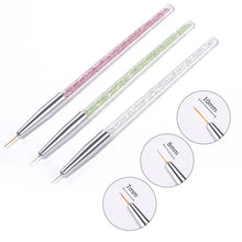 3Pcs French Stripe Nail Art Liner Brush Set