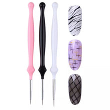 3Pcs French Stripe Nail Art Liner Brush Set