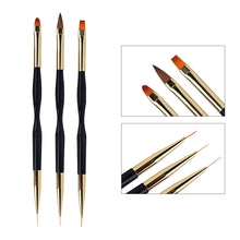 3Pcs French Stripe Nail Art Liner Brush Set