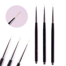 3Pcs French Stripe Nail Art Liner Brush Set