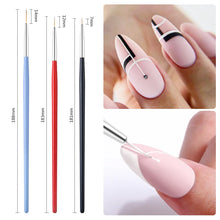 3Pcs French Stripe Nail Art Liner Brush Set