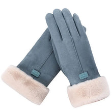 New Fashion Gloves Autumn Winter Cute Furry Warm Mitts Full Finger Women