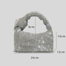 Luxury Silver Crystal Rhinestone Evening Handbag