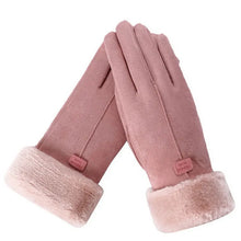 New Fashion Gloves Autumn Winter Cute Furry Warm Mitts Full Finger Women