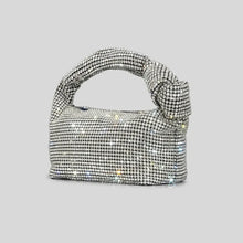 Luxury Silver Crystal Rhinestone Evening Handbag