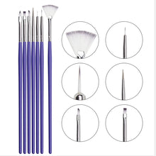 3Pcs French Stripe Nail Art Liner Brush Set