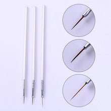 3Pcs French Stripe Nail Art Liner Brush Set