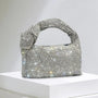 Luxury Silver Crystal Rhinestone Evening Handbag