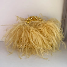 Pearl Bead Bag With Feather Fur Designer Brand Clear Acrylic