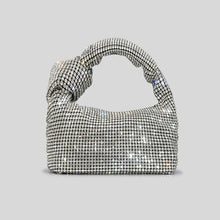 Luxury Silver Crystal Rhinestone Evening Handbag