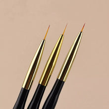 3Pcs French Stripe Nail Art Liner Brush Set