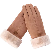 New Fashion Gloves Autumn Winter Cute Furry Warm Mitts Full Finger Women