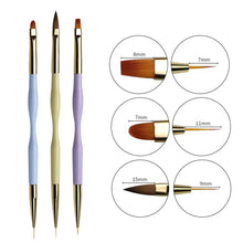 3Pcs French Stripe Nail Art Liner Brush Set