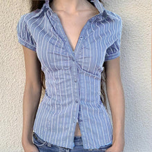 Women's American-style Fashion Striped Shirt